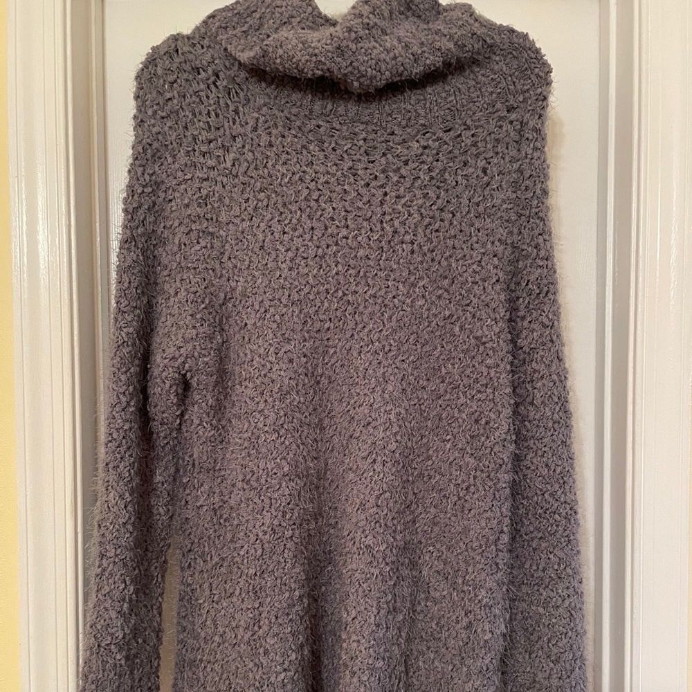 POL Grey turtleneck mohair sweater